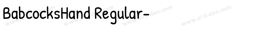 BabcocksHand Regular字体转换